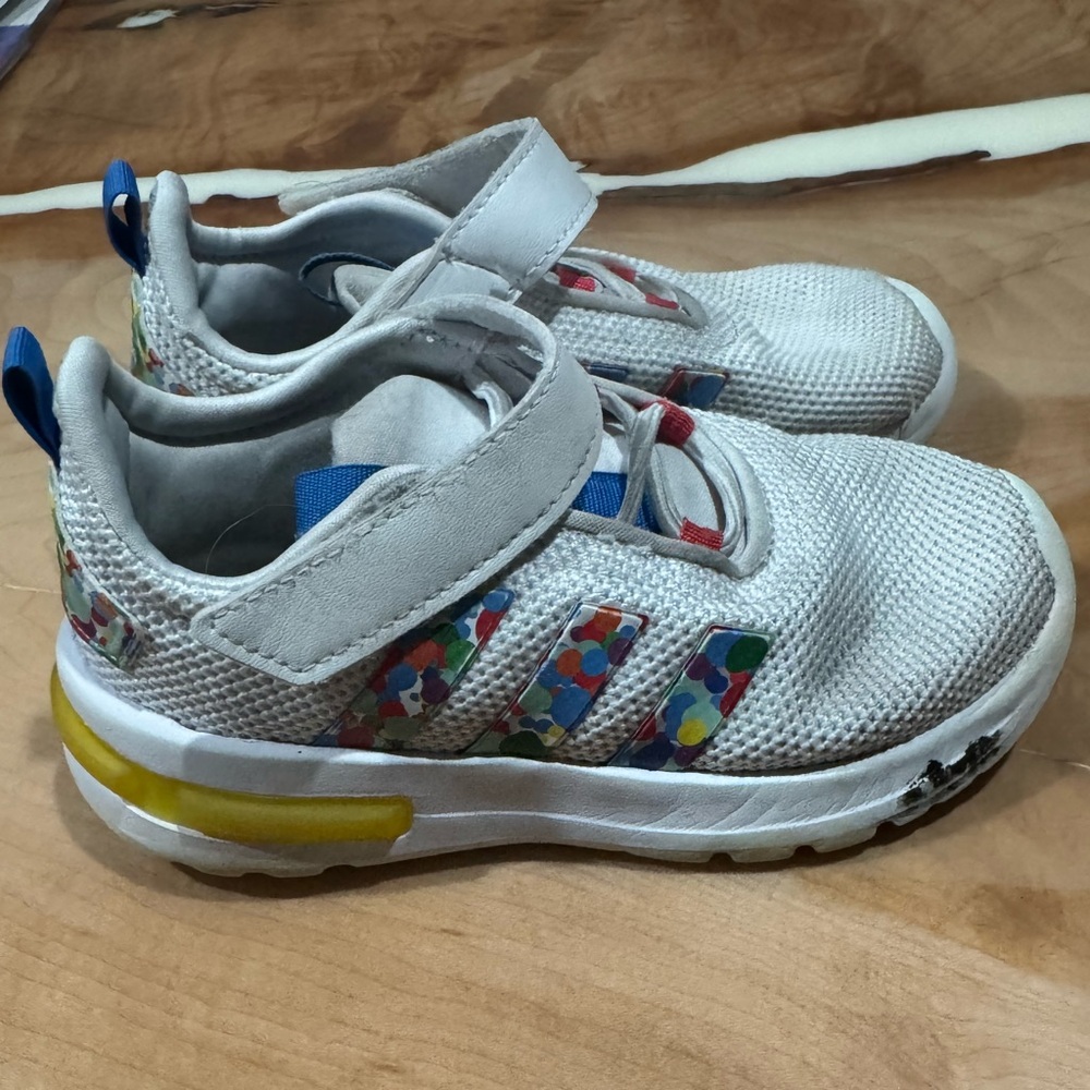 Kids' White and Multicolor Sneakers